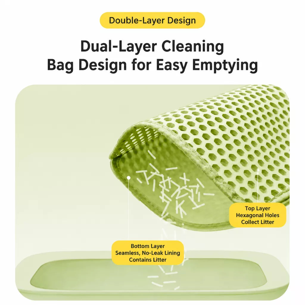 Double-Layer EVA Cat Litter Mat, Cut-to-Fit