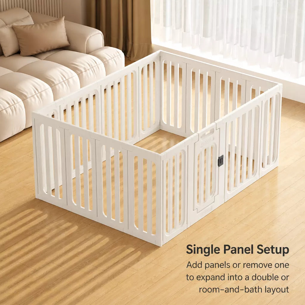 Indoor Pet Playpen with Door for Small Dogs