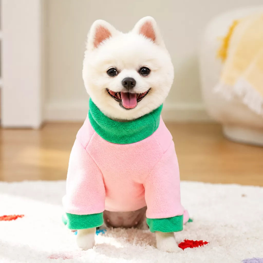 Fleece Four-Leg Dog & Cat Coat for Cool-Weather Walks