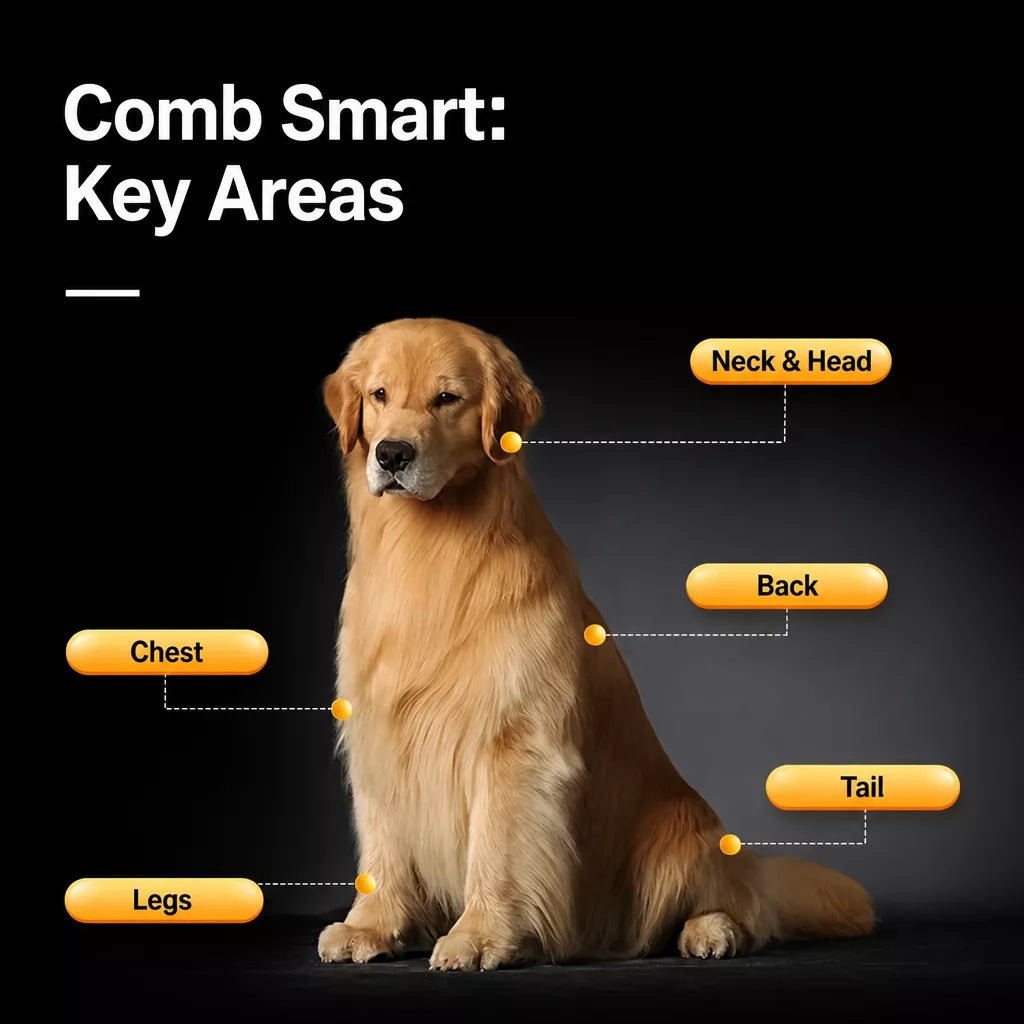 Double-Sided Detangling Comb for Dogs and Cats