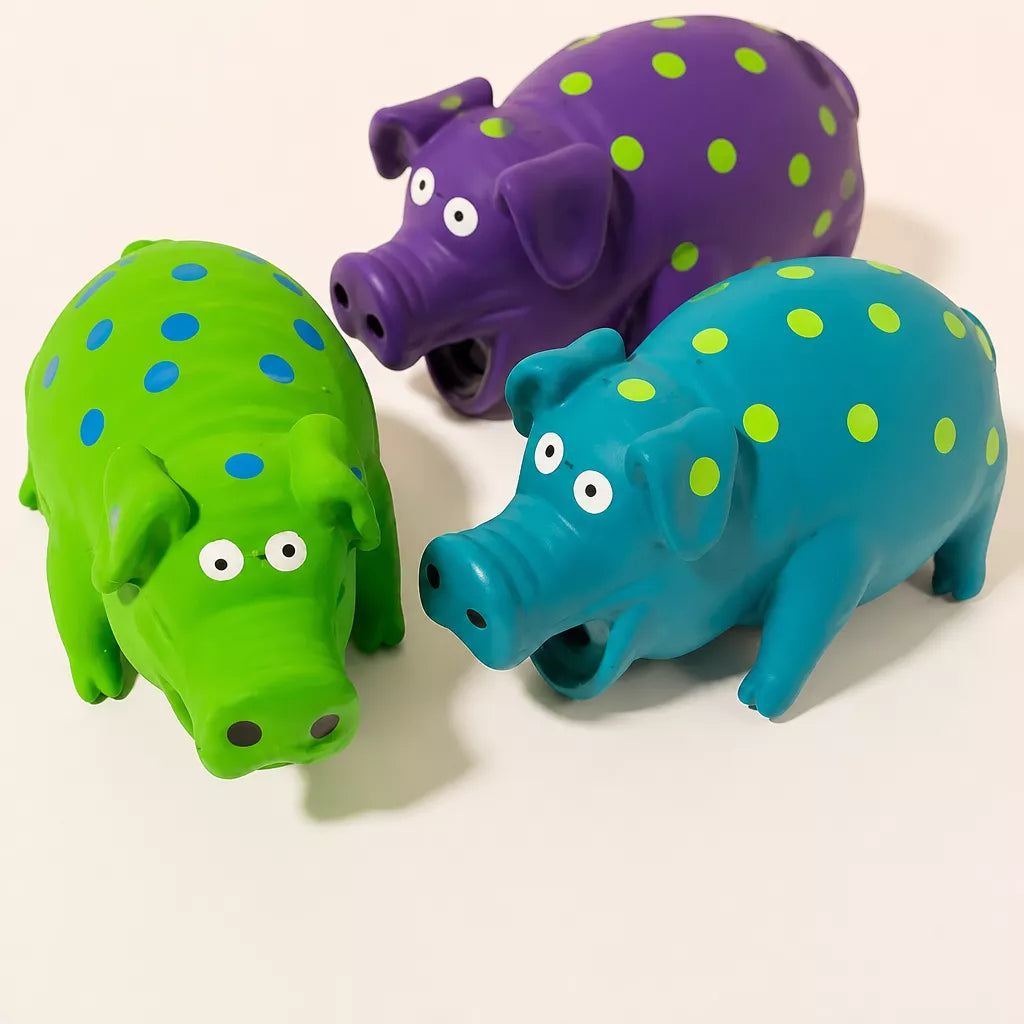 Pig-Shaped Squeaky Dog Toy for Interactive Play