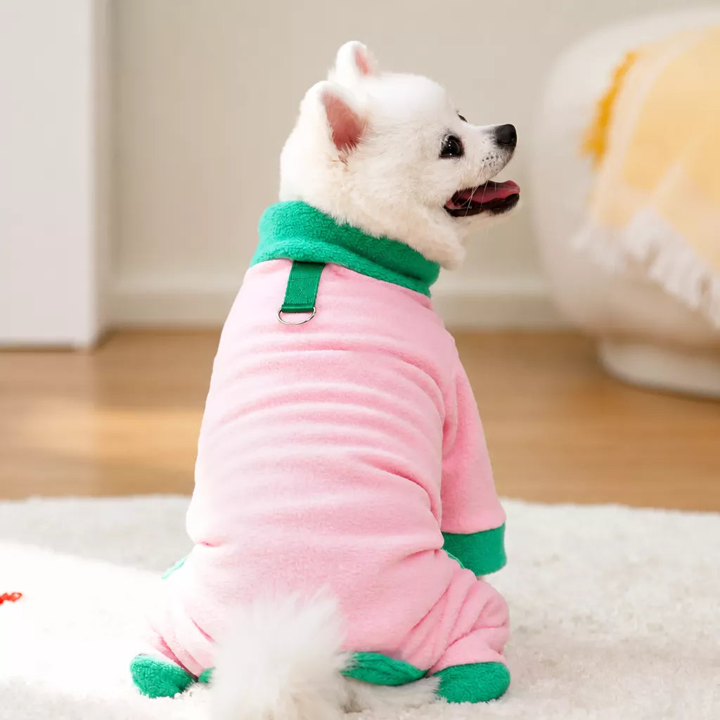 Fleece Four-Leg Dog & Cat Coat for Cool-Weather Walks
