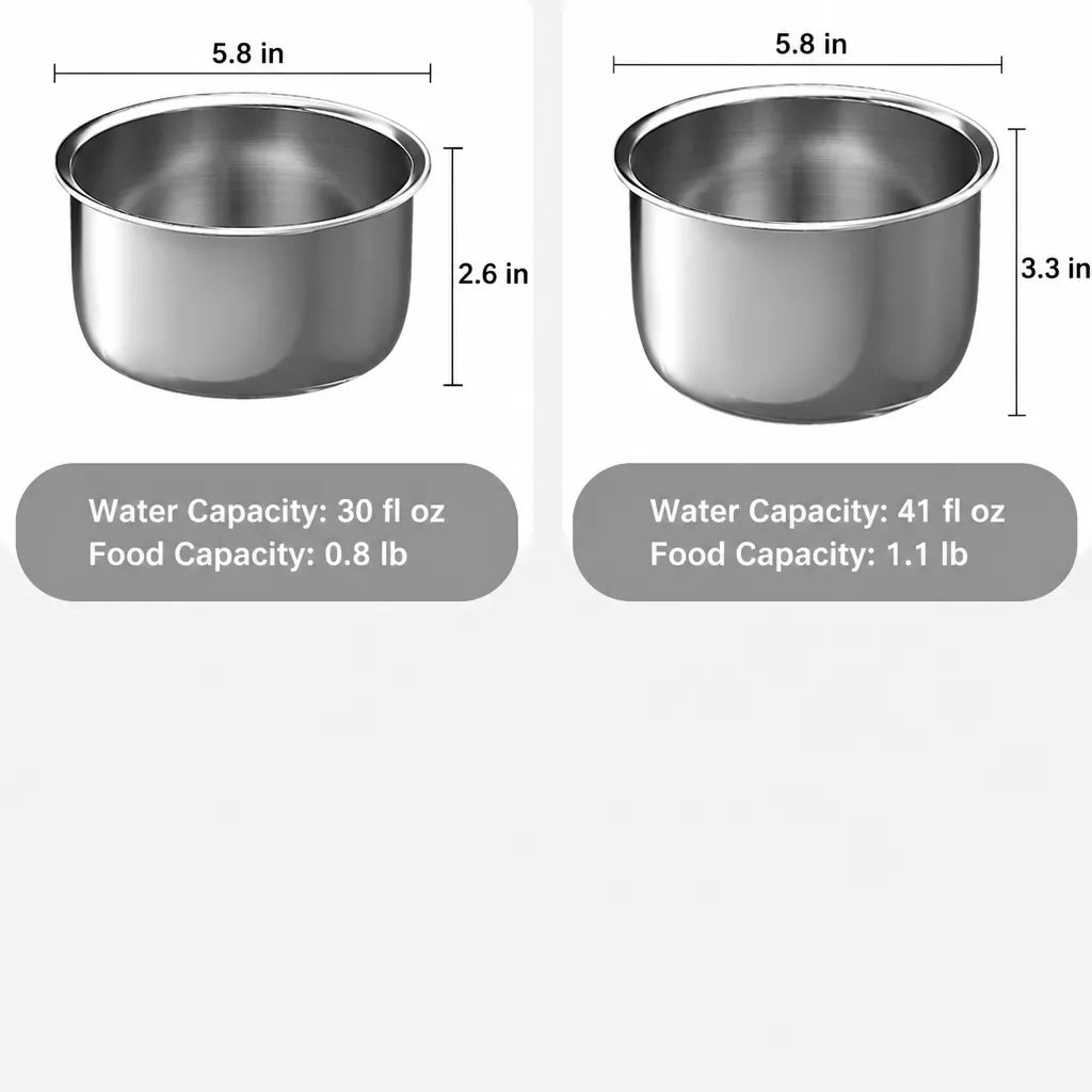 Elevated Stainless Steel Pet Bowl Stand for Dogs & Cats