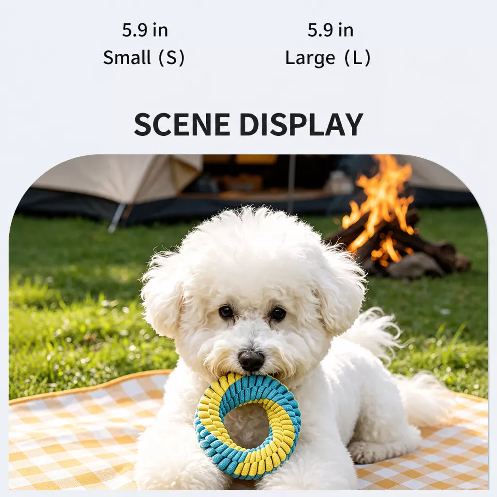 Knotted Nylon Dog Rope Tug Toy for Interactive Play