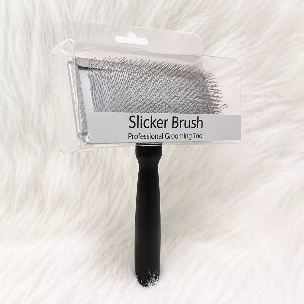 Cushioned Wooden Slicker Brush for Dogs & Cats