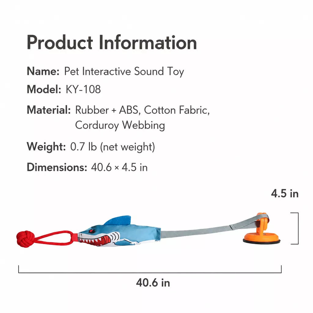 Interactive Squeaky Rope Tug Toy for Medium and Large Dogs
