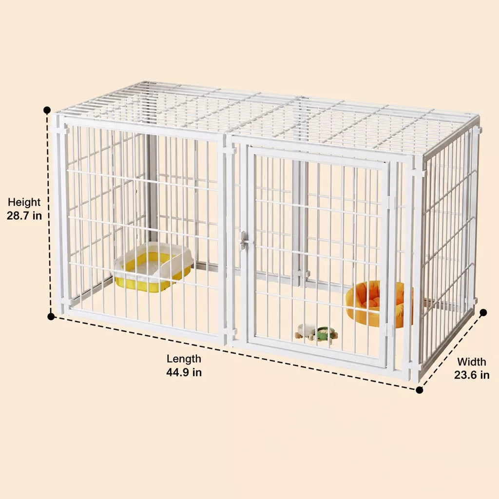 Covered Indoor Pet Playpen with Door