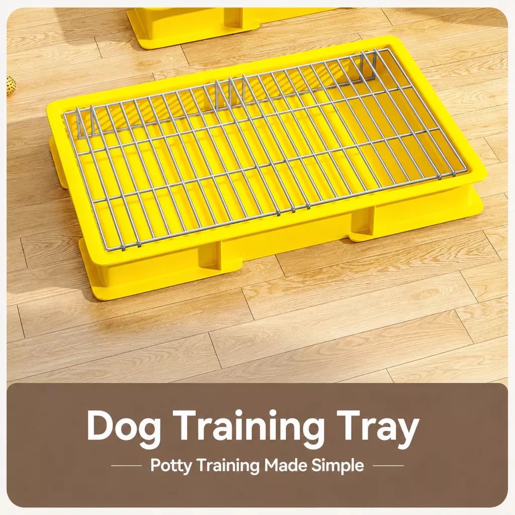 Dog Potty Training Tray with Grate for Small to Large Dogs