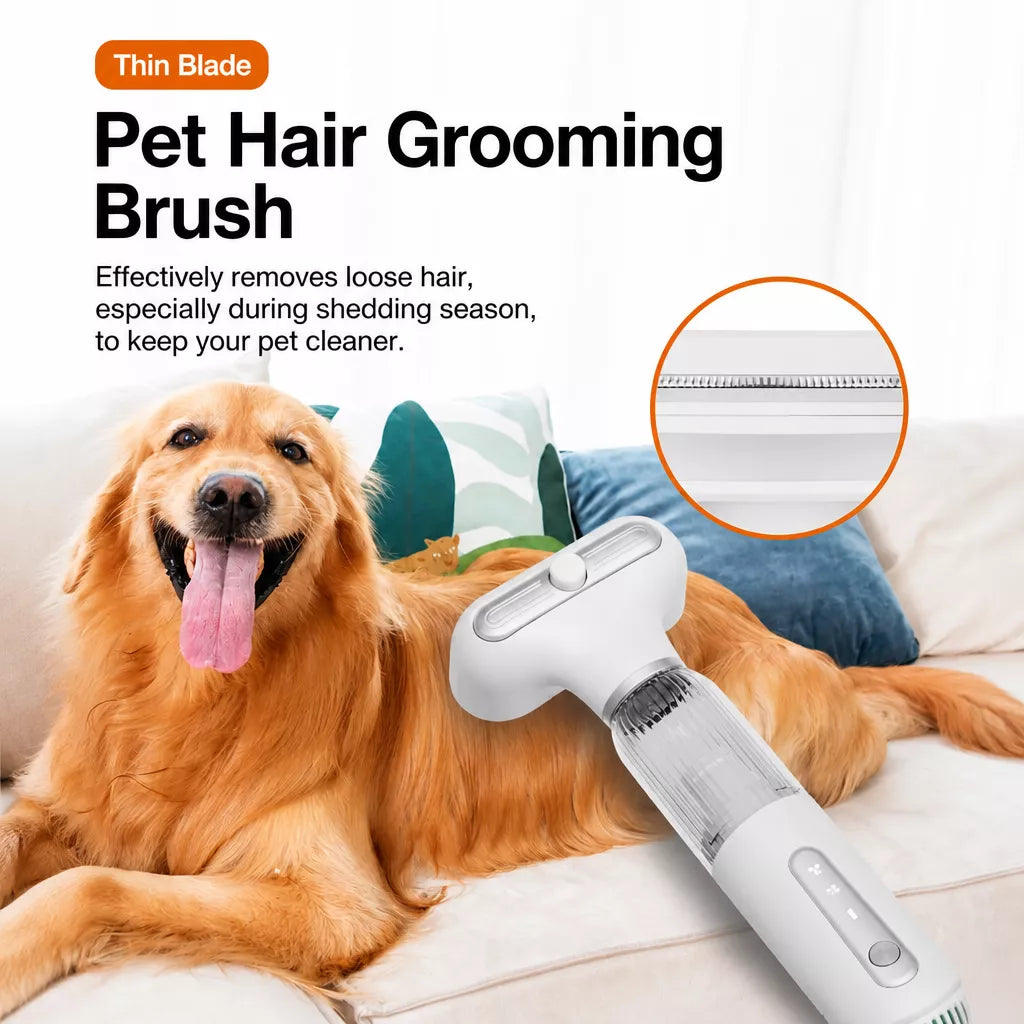 Pet Grooming Vacuum and Dryer with Deshedding Brush