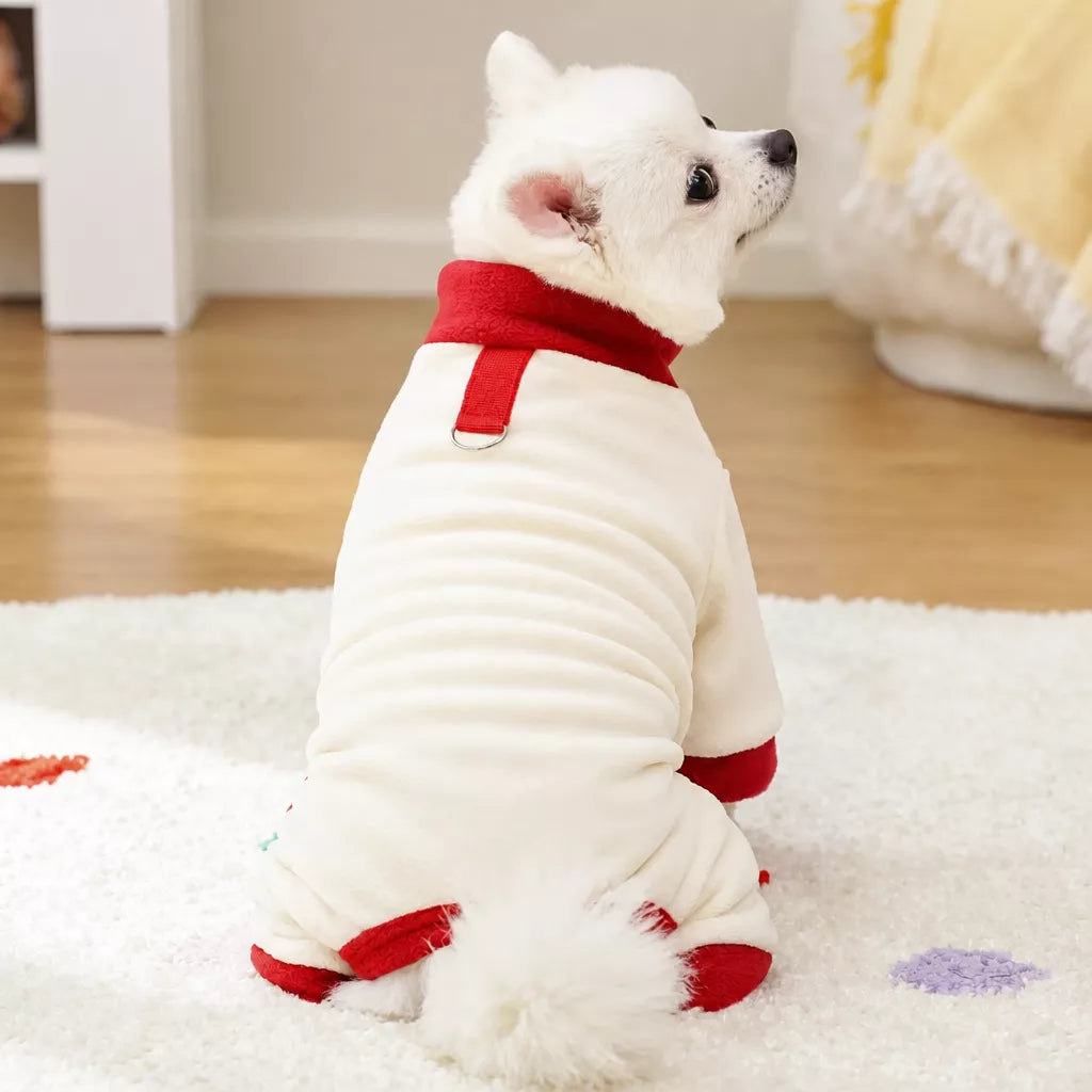 Fleece Four-Leg Dog & Cat Coat for Cool-Weather Walks