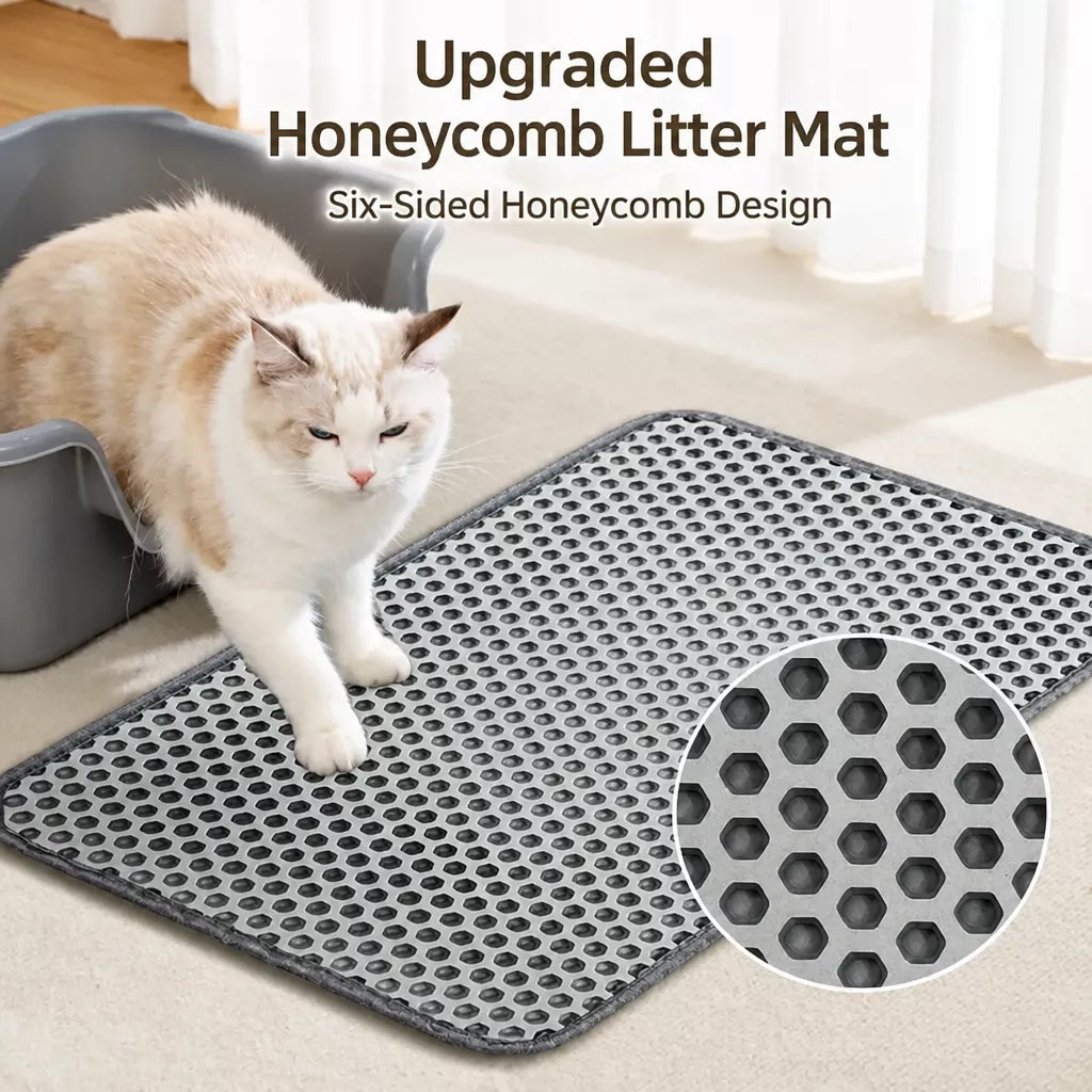 Double-Layer EVA Cat Litter Mat, Cut-to-Fit