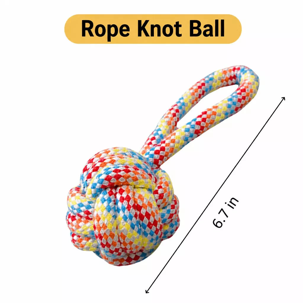 Knotted Rope Dog Toy for Tug, Fetch & Chew Play