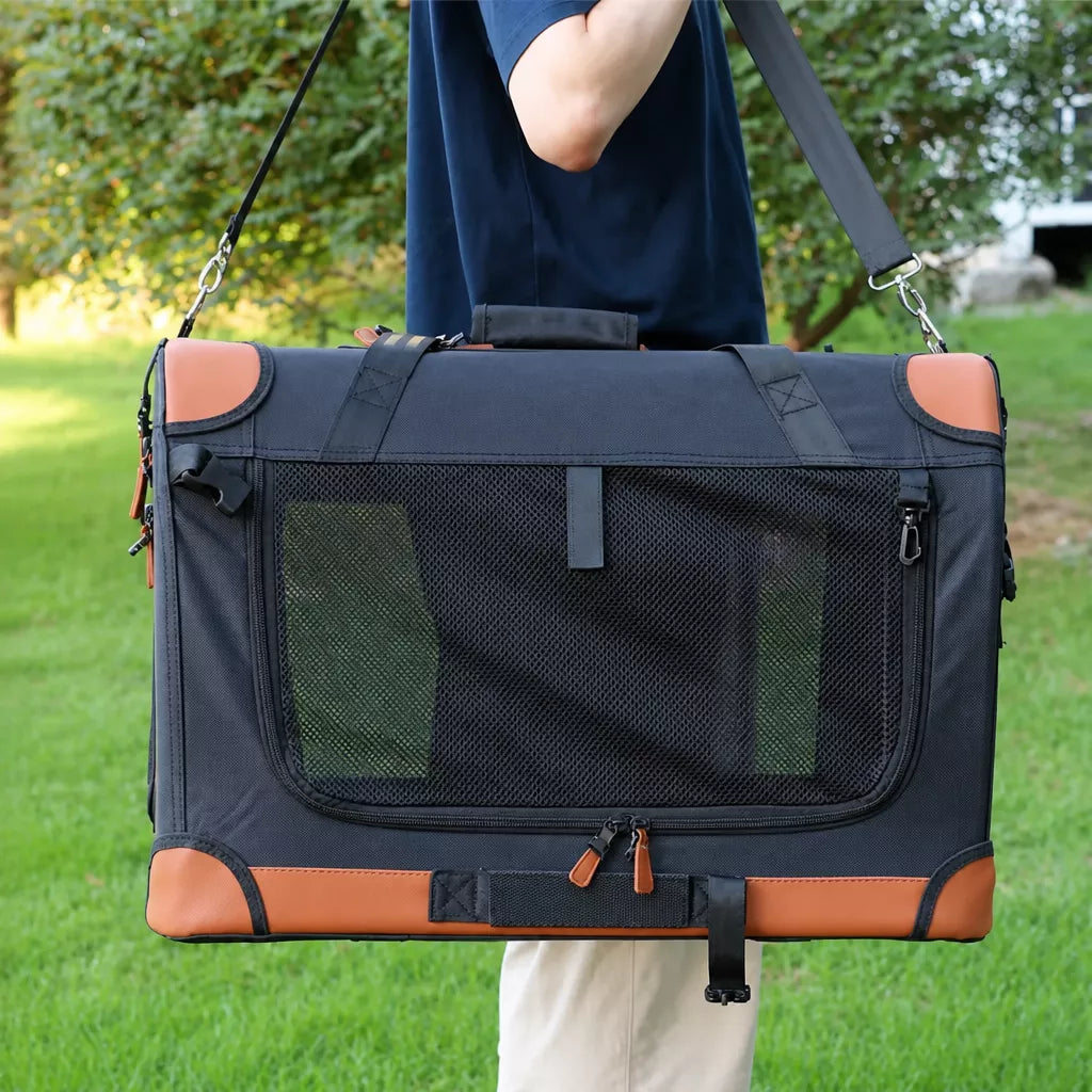 Large Foldable Pet Carrier for Cats and Dogs
