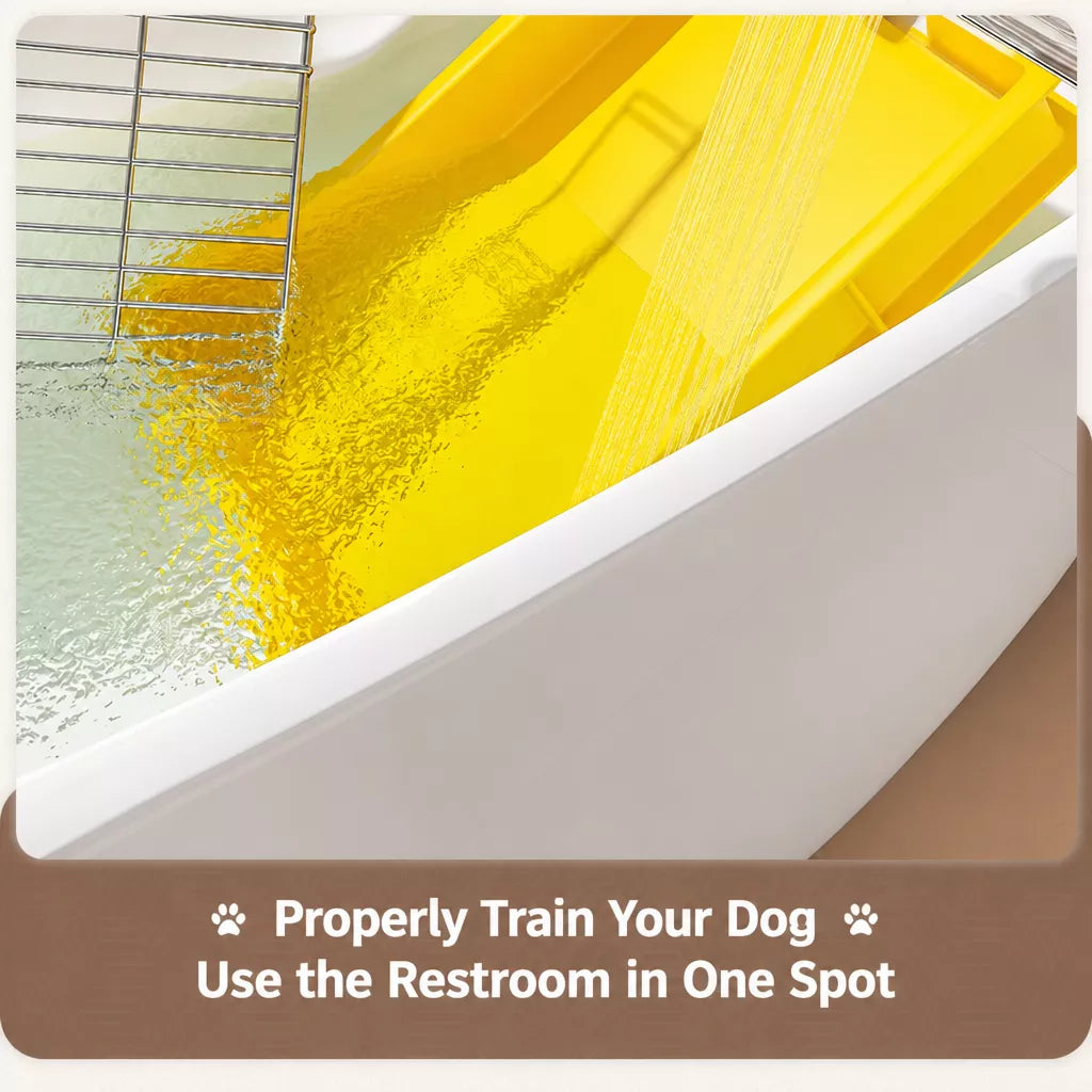 Dog Potty Training Tray with Grate for Small to Large Dogs