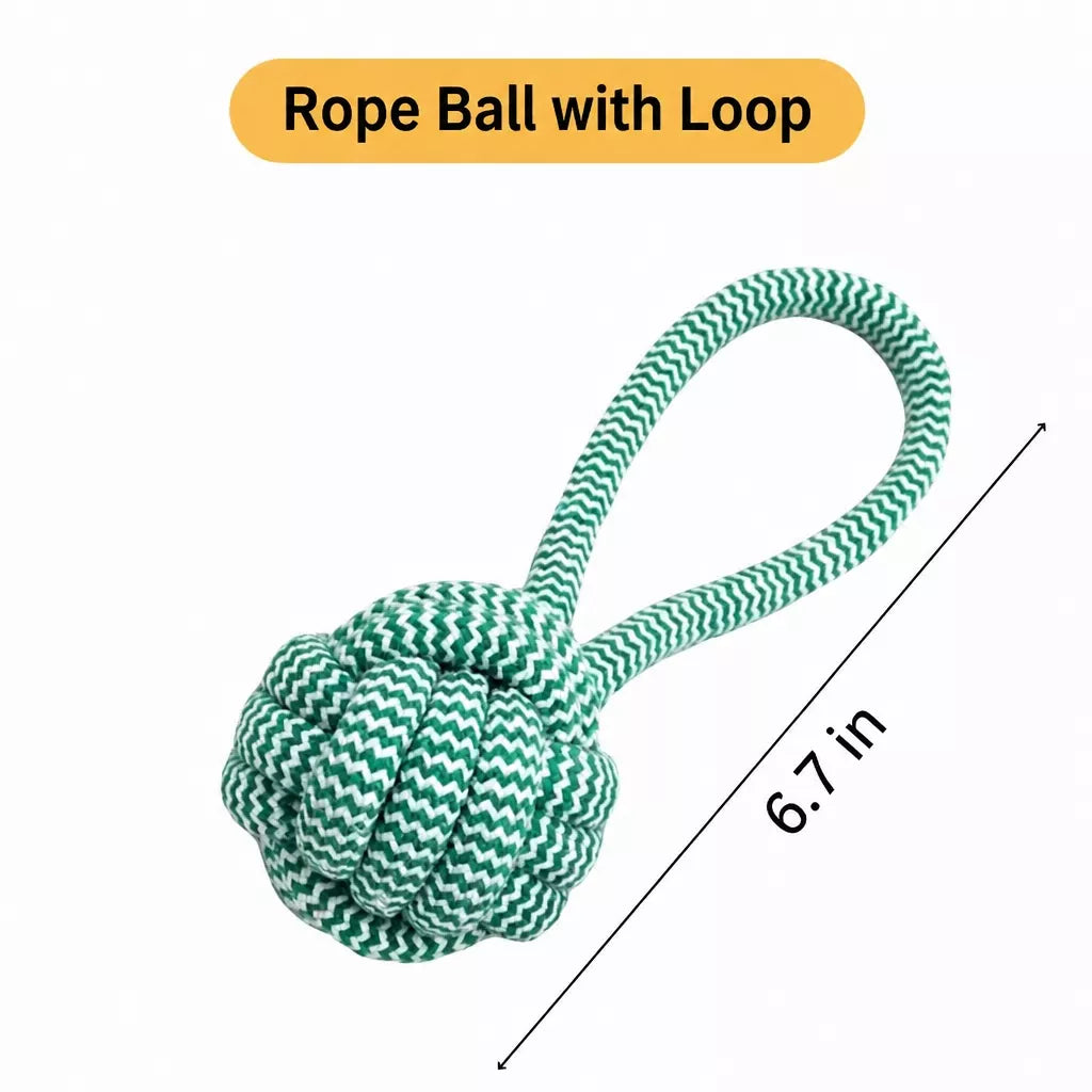Knotted Rope Dog Toy for Tug, Fetch & Chew Play