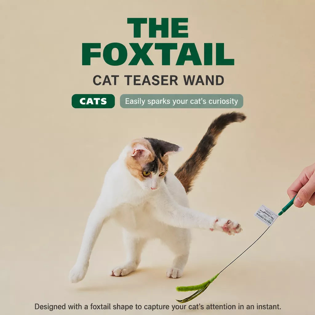 Foxtail Cat Teaser Wand Toy