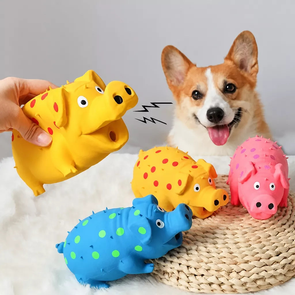 Latex Squeaky Pig Dog Toy