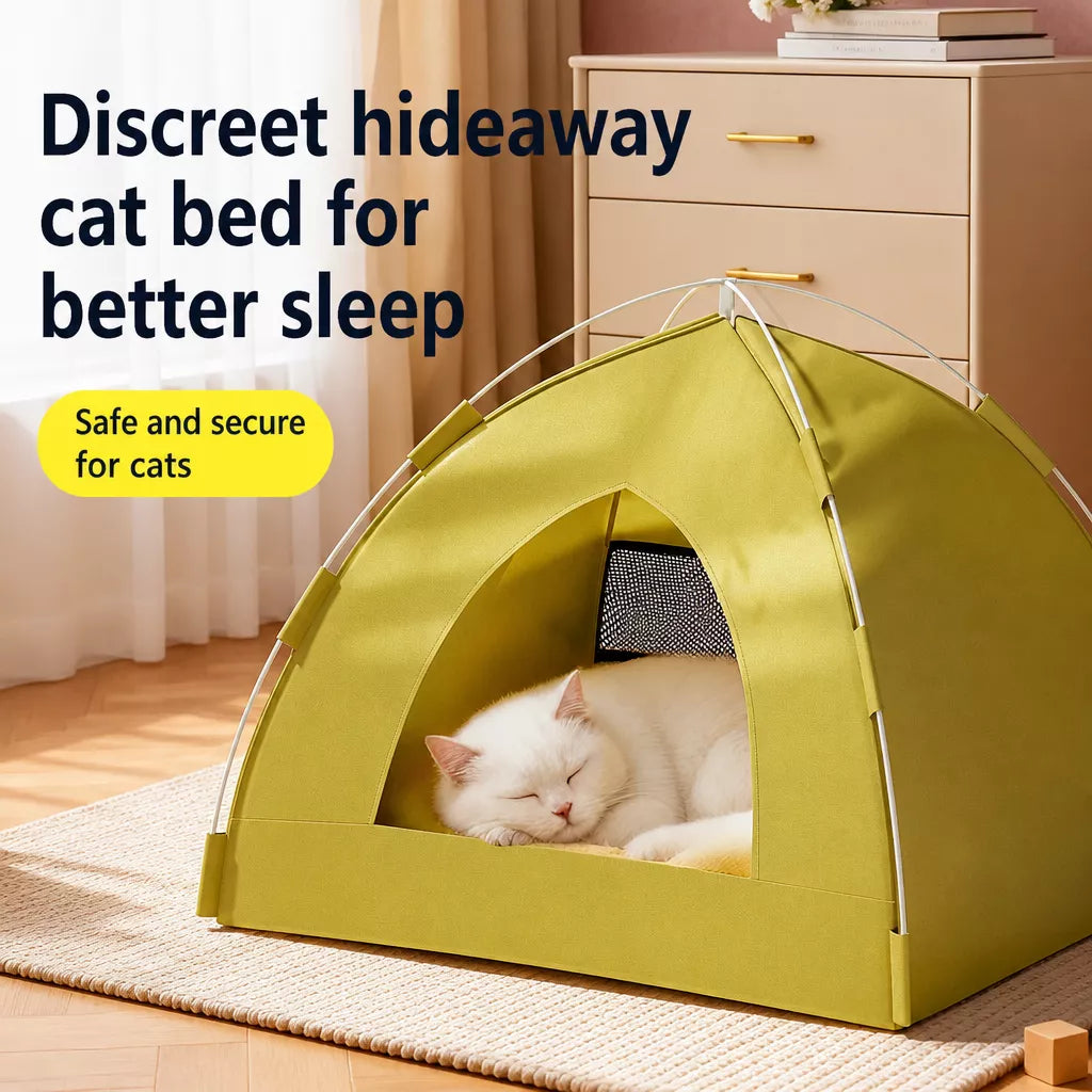 Tent-Style Pet Bed with Removable, Washable Cover