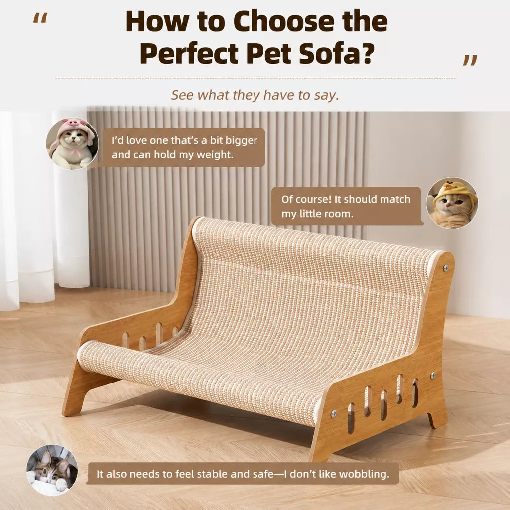 Two-in-One Sisal Cat Scratcher Lounger Bed
