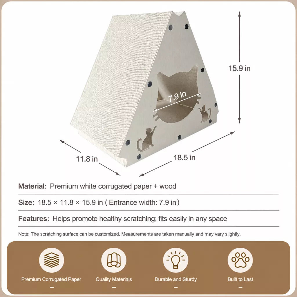 Triangular Cat Scratcher House