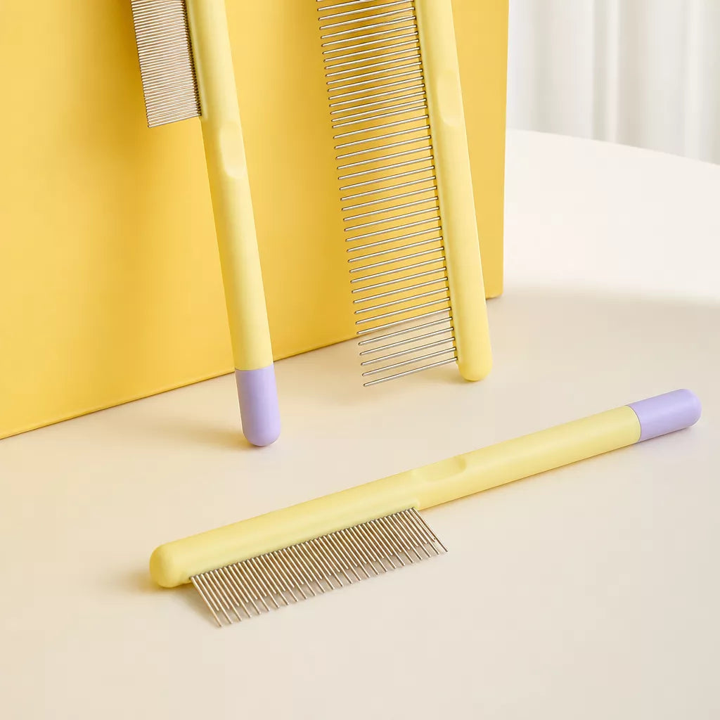 3-Piece Pet Grooming Comb Set for Cats and Dogs