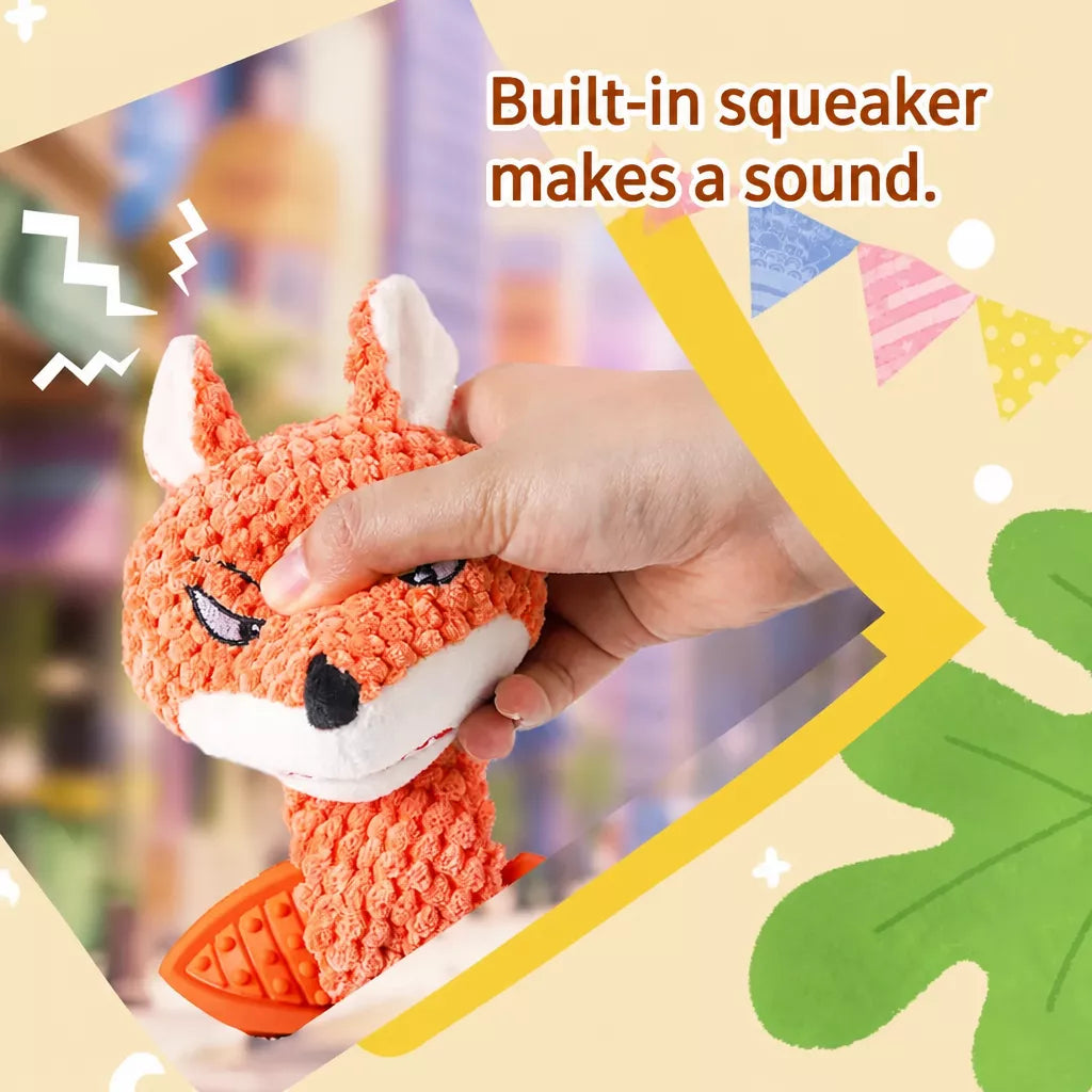 Squeaky Plush Dog Toy for Chewing and Play