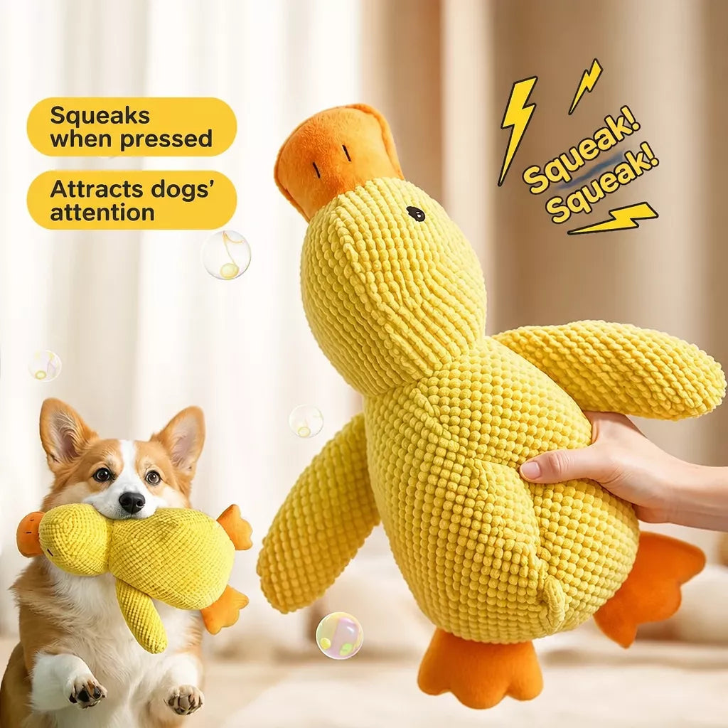 Plush Squeaky Duck Toy for Dogs and Cats