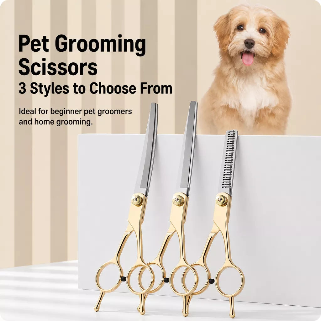 Stainless Steel Dog Grooming Shears for Hair Trimming