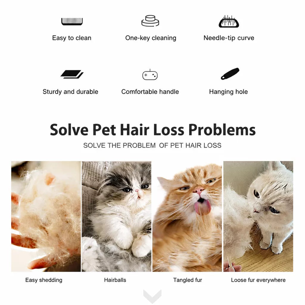 Self-Cleaning Pin Brush for Dogs & Cats