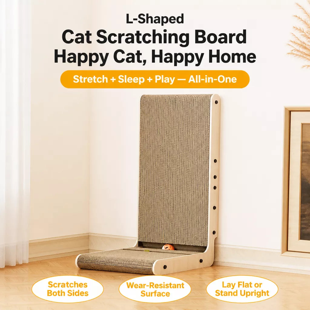 L-Shaped Kraft Paper Cat Scratcher