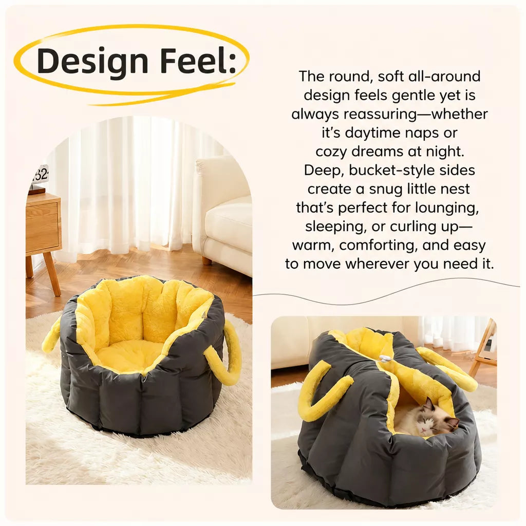 Enclosed Pet Car Carrier for Cats and Small Dogs