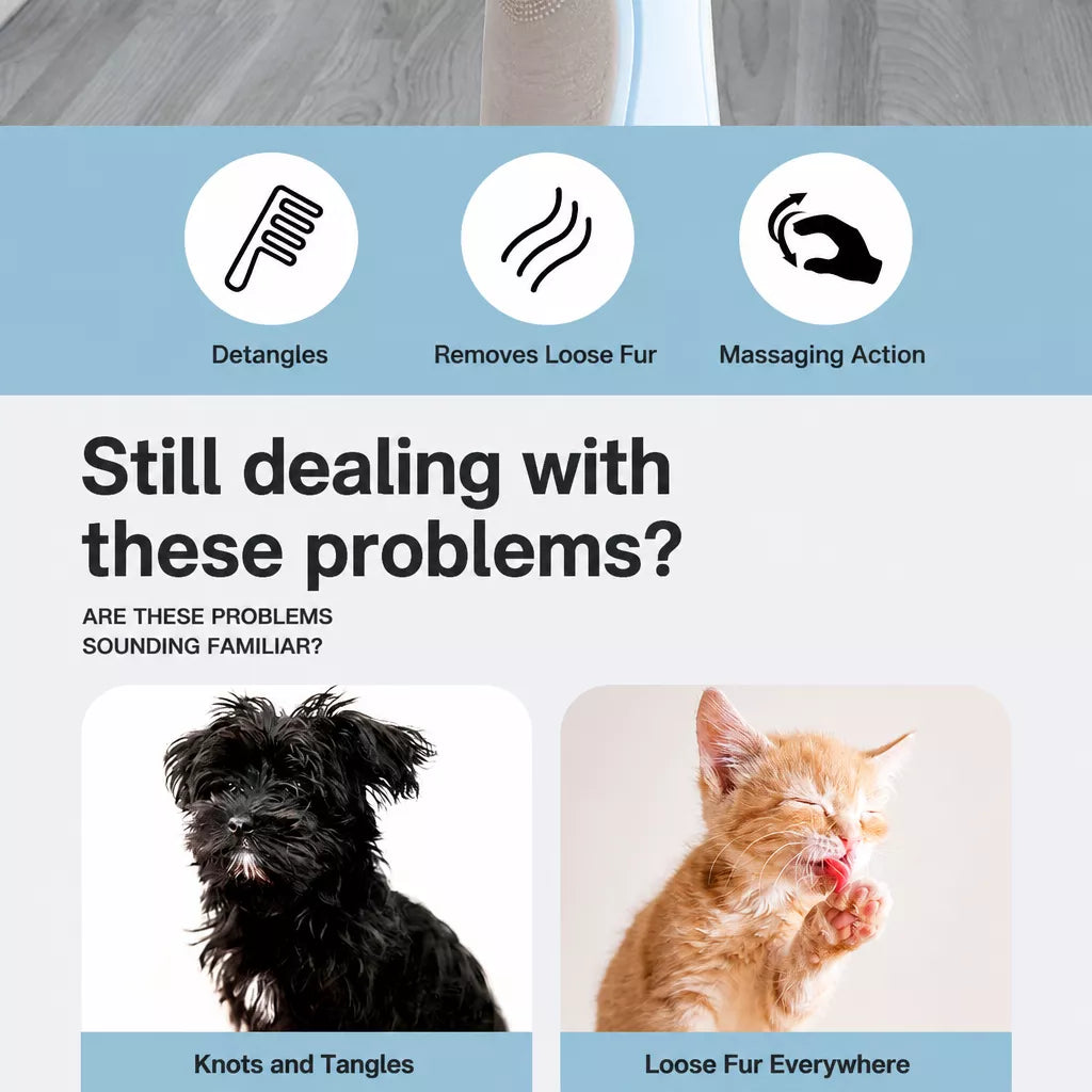 Pet Detangling Brush for Dogs and Cats