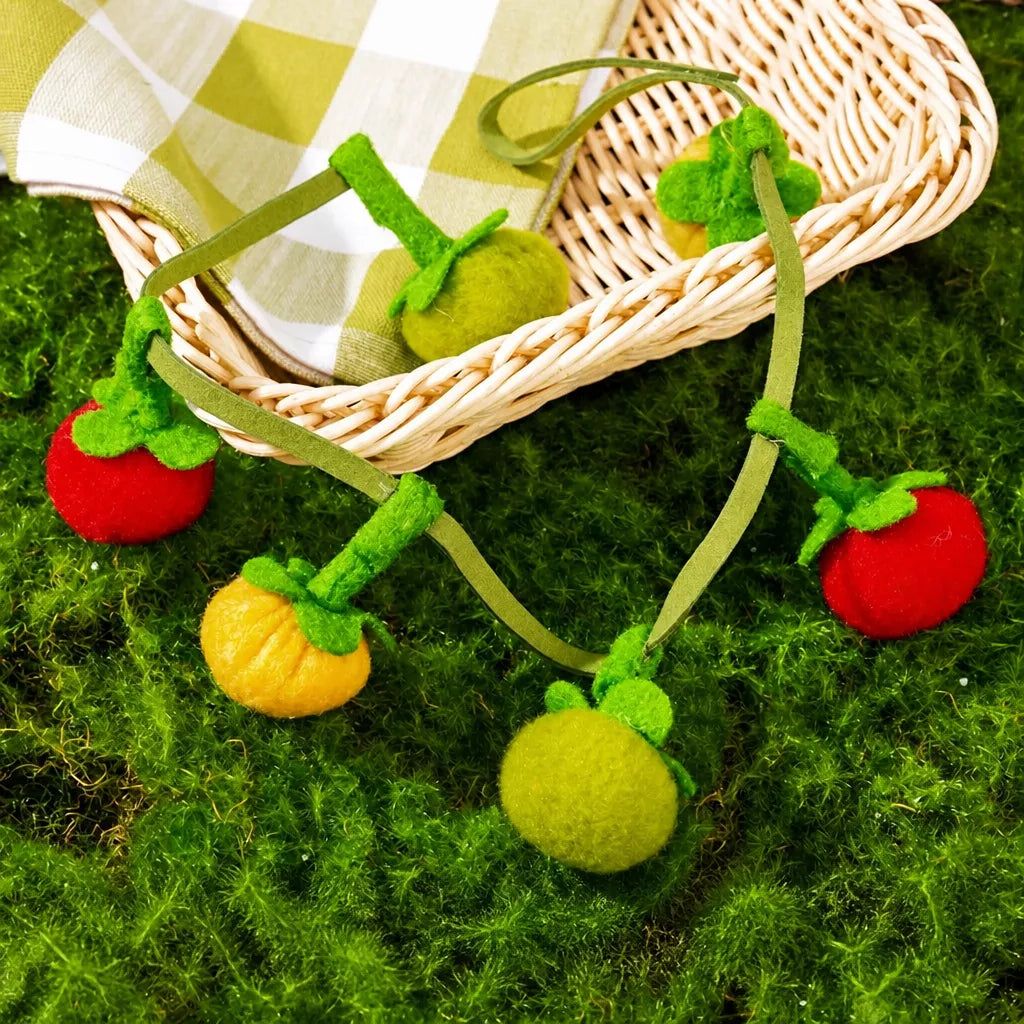 Felt Fruit String Cat Toy with Bell