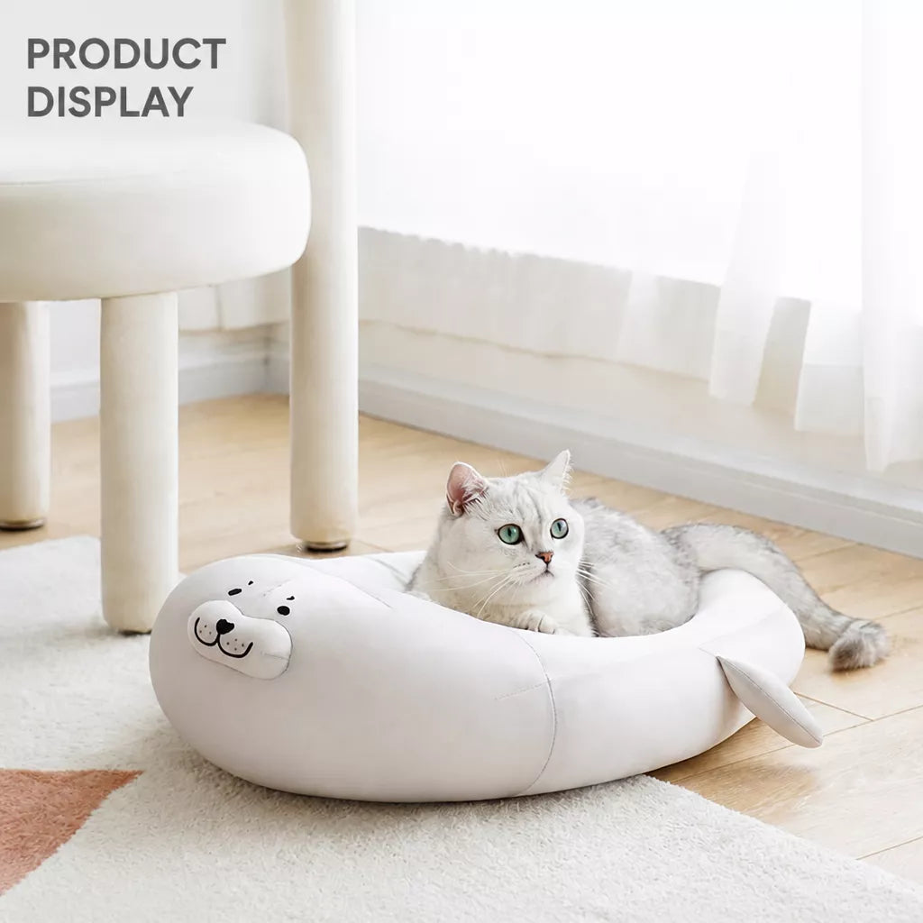 Semi-Enclosed Washable Pet Bed for Cats and Dogs