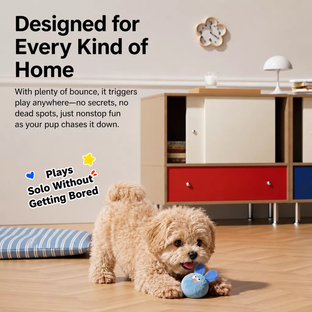 Squeaky Elastic Ball Dog Toy