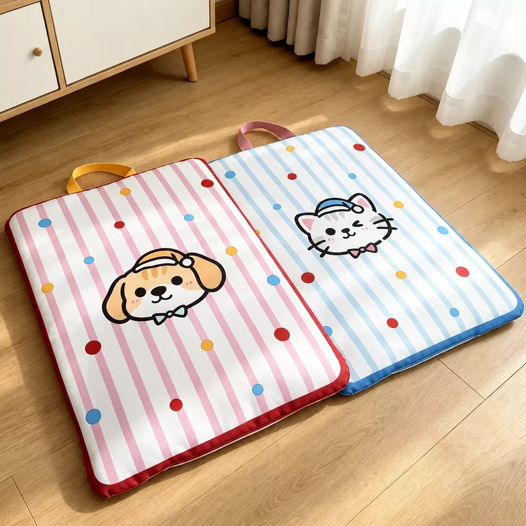 Waterproof Striped Pet Bed Mat for Dogs & Cats