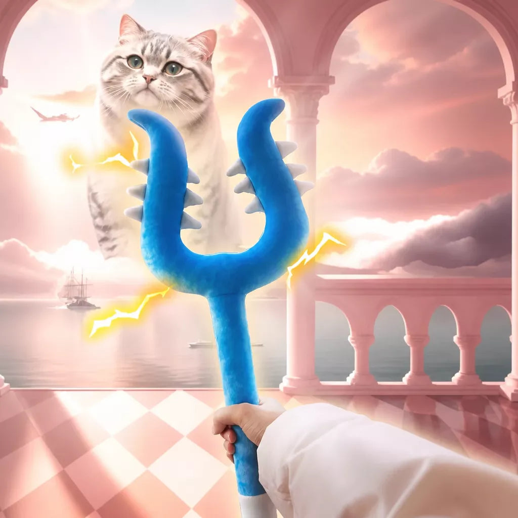 Plush Cat Teaser Wand Toy