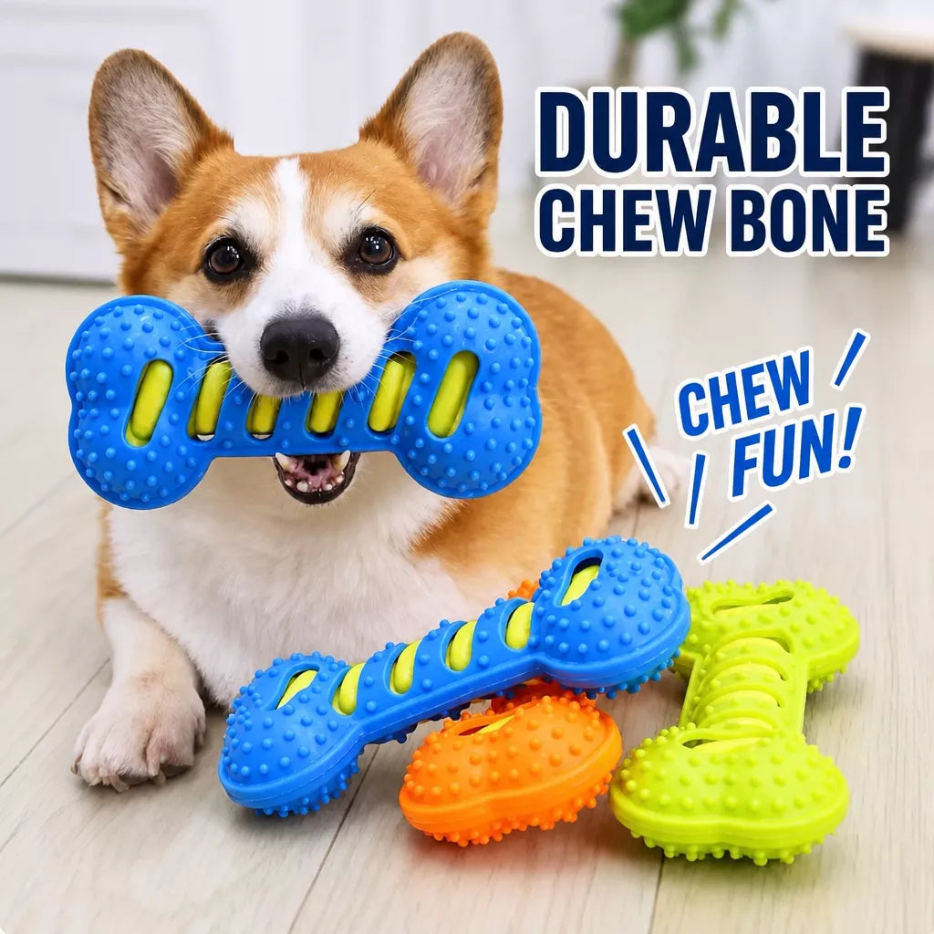 Double-Layer Squeaky Bone Toy for Large Dogs