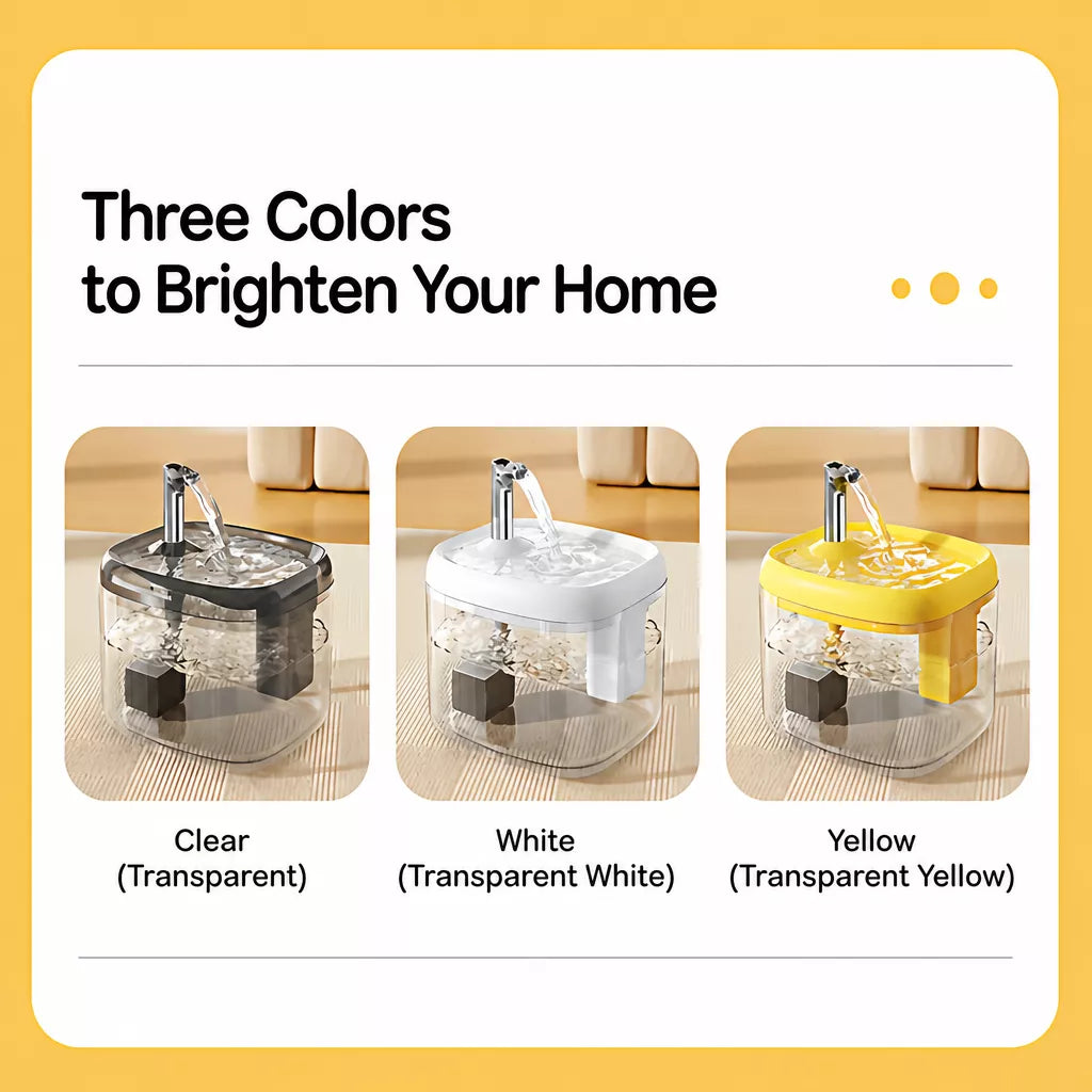 Automatic Pet Water Fountain with Quiet Circulating Flow