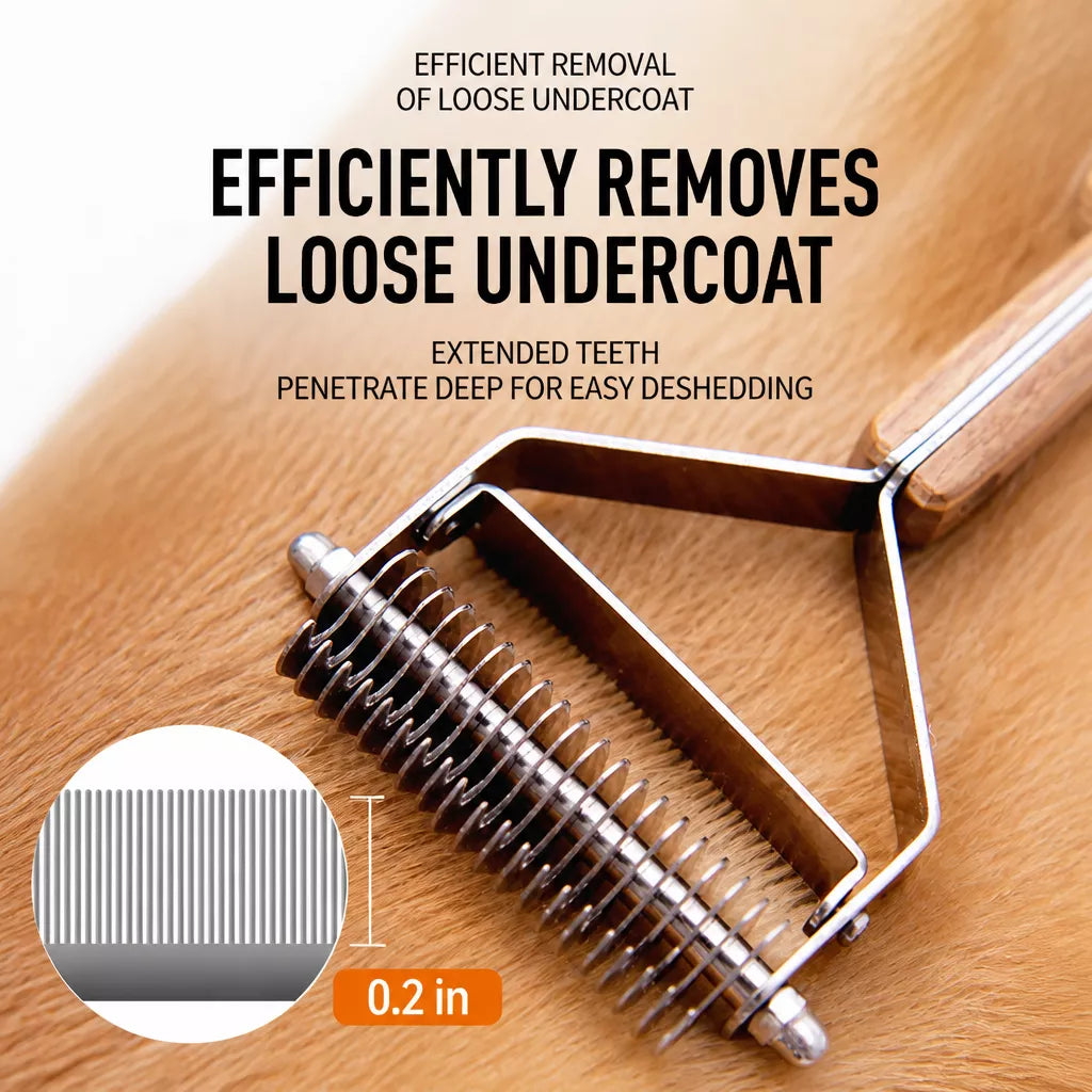 Double-Sided Dematting Comb for Medium to Large Dogs