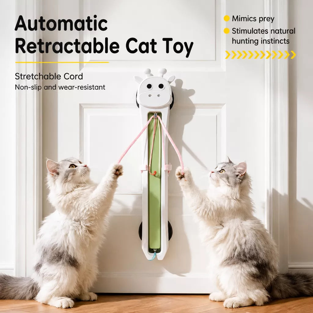 Automatic Wall-Mounted Interactive Cat Toy with Rotating Rope
