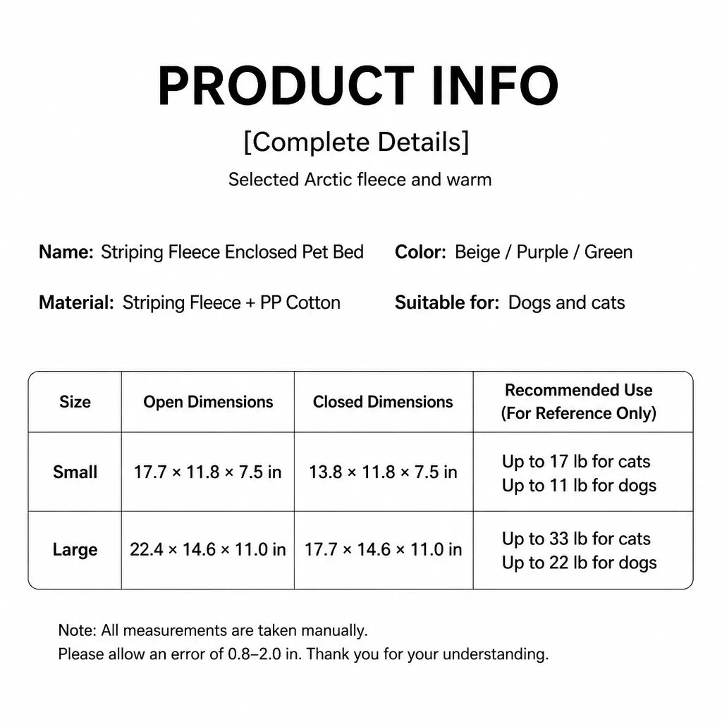 Semi-Enclosed Cat & Dog Bed with Removable Washable Cover