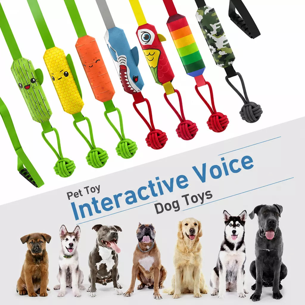 Interactive Dog Tug Toy Collection with Suction Cup