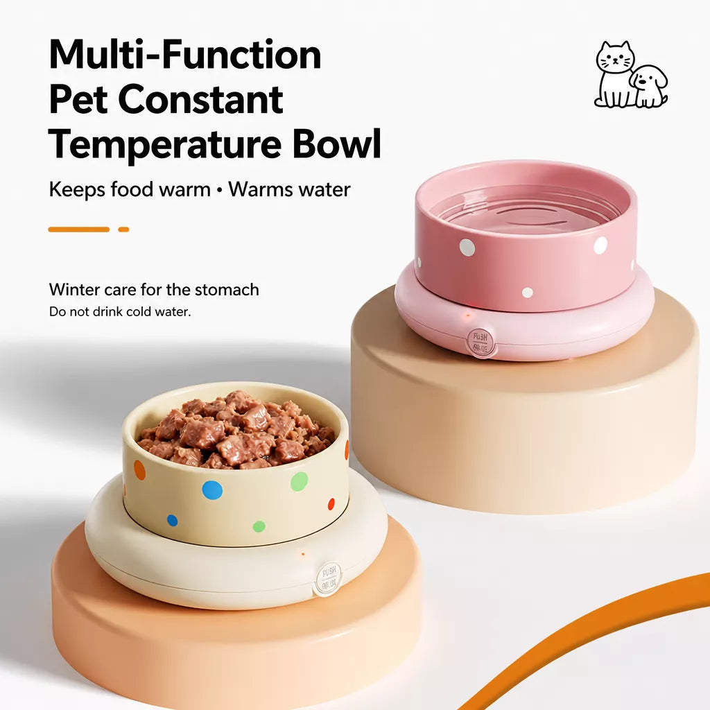 Ceramic Polka Dot Pet Bowl