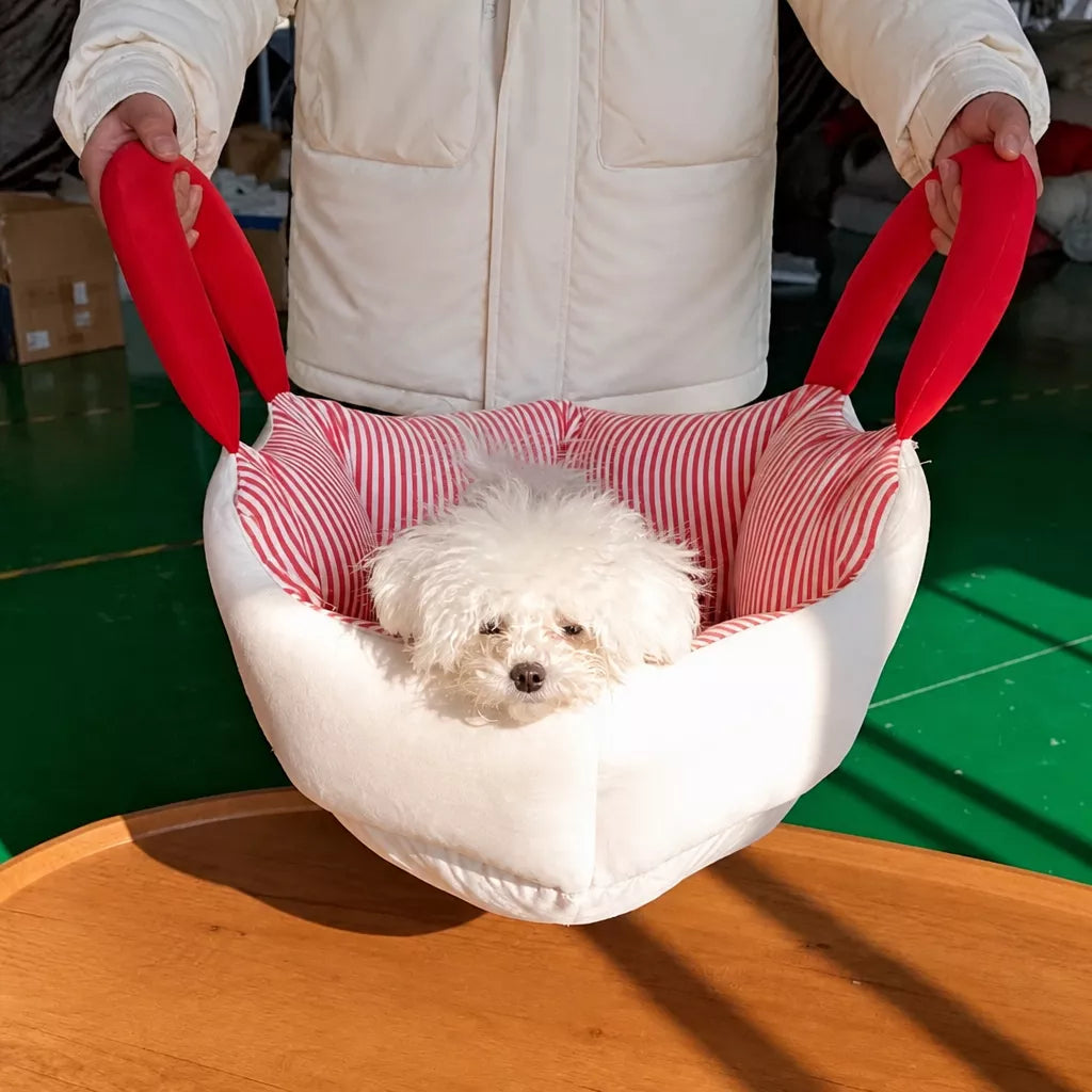 Portable Polyester Pet Bed with Carry Handle