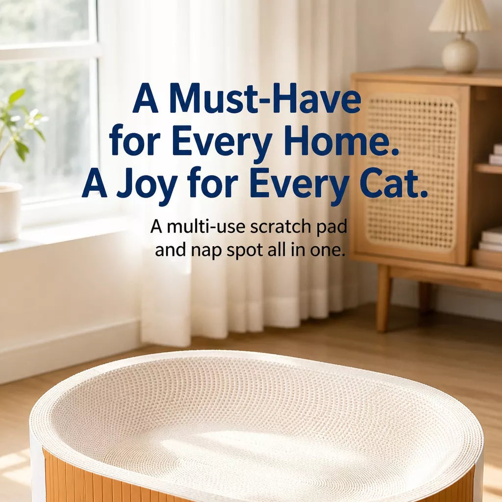 Corrugated Cardboard Cat Scratcher Bed