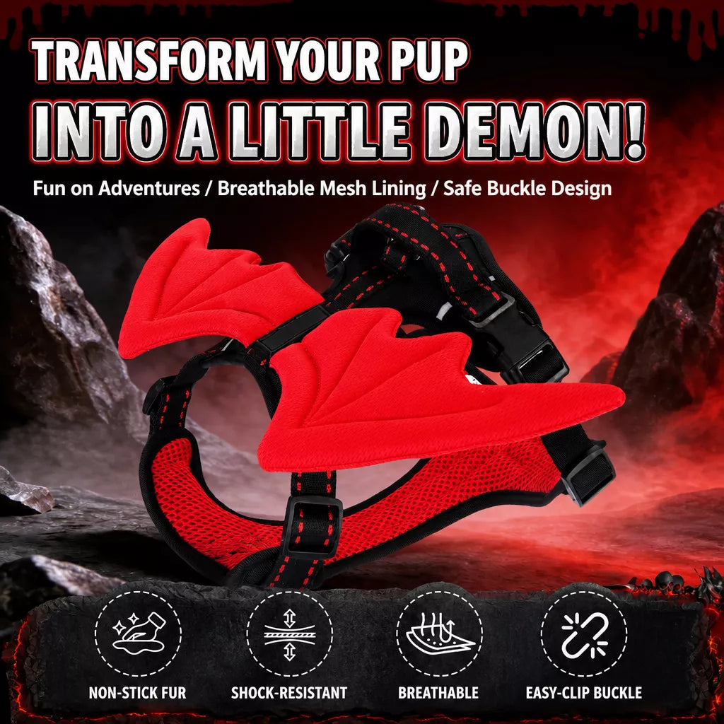 Wing-Detail Nylon Dog Harness