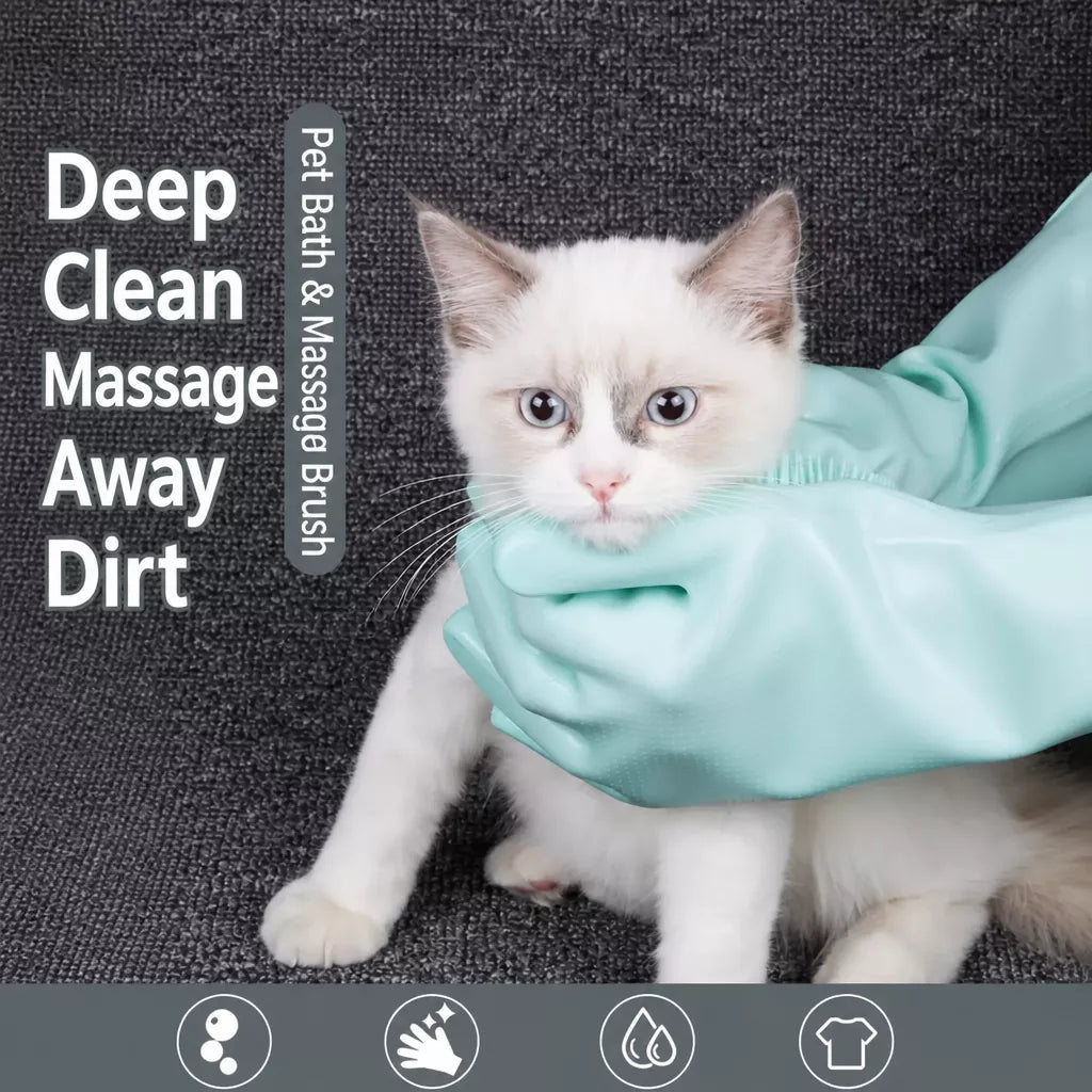 Pet Bathing and Grooming Gloves
