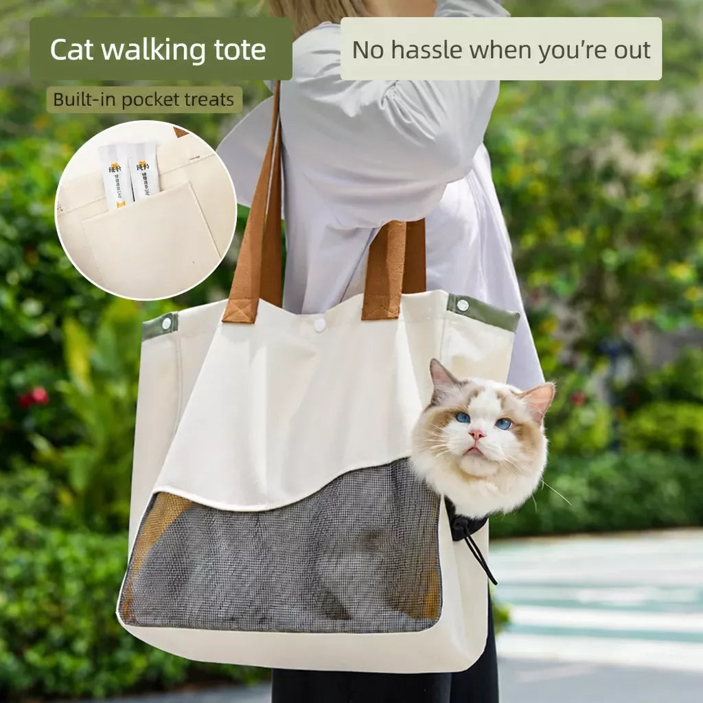 Adjustable Shoulder Pet Carrier for Cats and Small Dogs