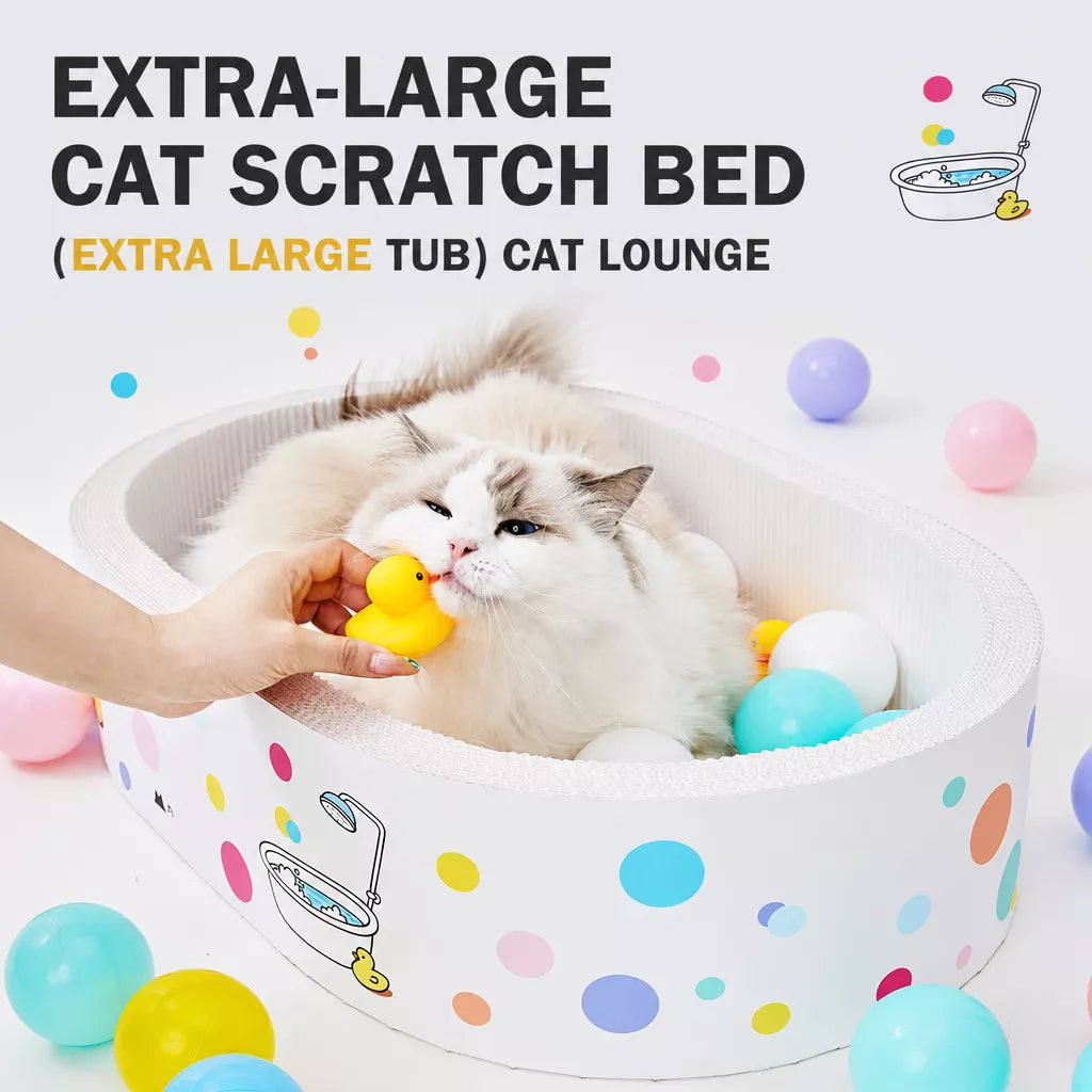 Deep Corrugated Paper Cat Scratcher Bed